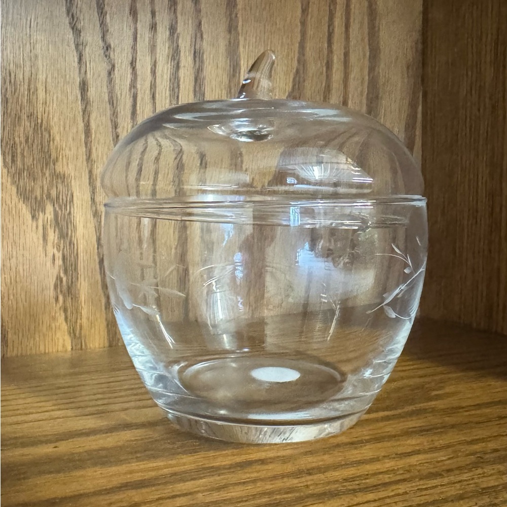 Princess House Heritage Crystal Apple Shaped Dish
